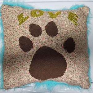 Pawprint pillow